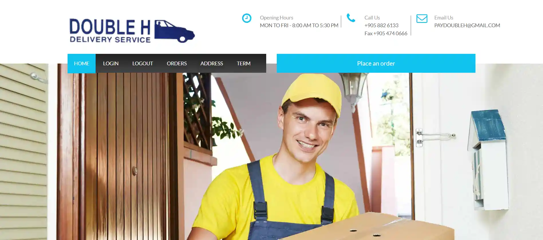 Visuel du projet Double H Delivery dans la categorie Site De Services De Livraison
