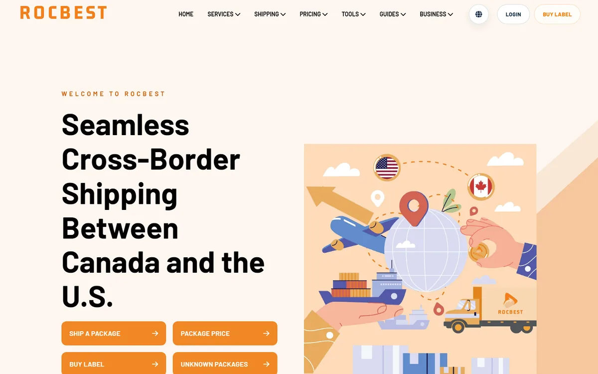 RocBest 项目封面，分类为 跨境物流支持平台