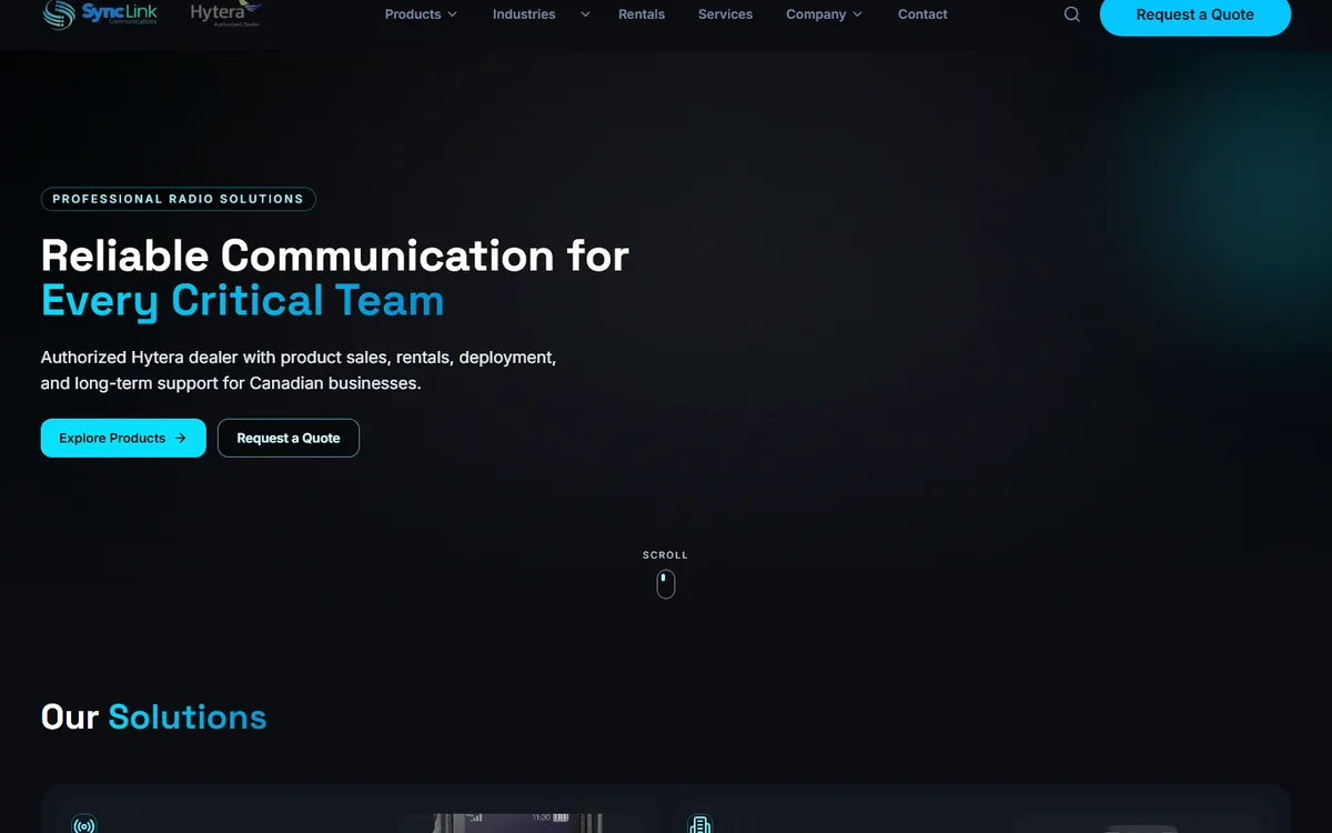 Visuel du projet SyncLink dans la categorie Solutions Radio Bidirectionnelles